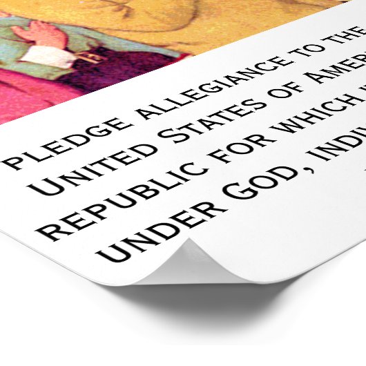 Toezegging aan de Amerikaanse vlag Poster (Hoek)