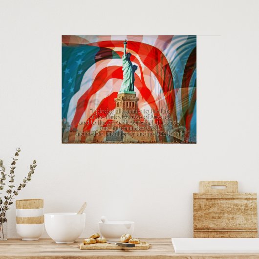 Toezegging aan vlag II Poster (Keuken)