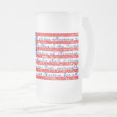 Toezegging Amerikaanse vlag Matglas Bierpul (Voorkant rechts)