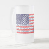 Toezegging Amerikaanse vlag Matglas Bierpul (Voorkant links)