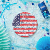 Toezegging Amerikaanse vlag Papieren Bordje (Feest)