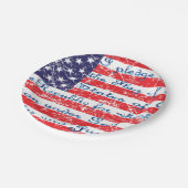 Toezegging Amerikaanse vlag Papieren Bordje (Gekanteld)