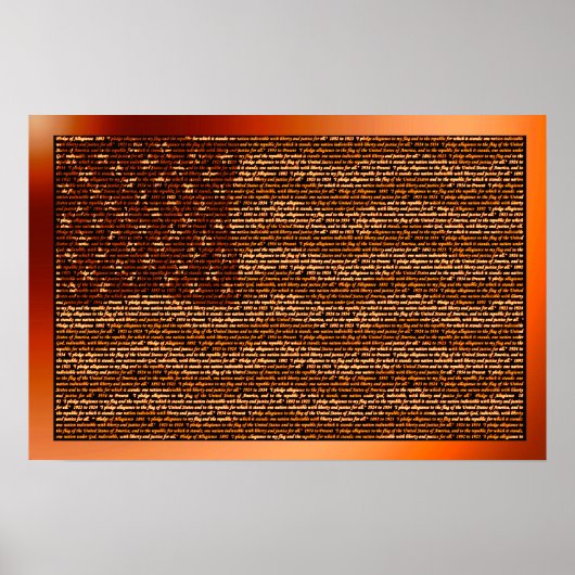 Toezegging in Amerikaanse vlag Poster (Voorkant)