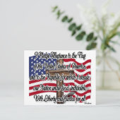 Toezegging met Amerikaanse vlag en kruis Briefkaart (Staand voorkant)