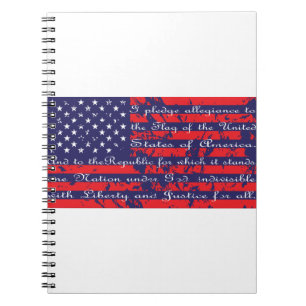 Toezegging van allegiance vlag notitieboek