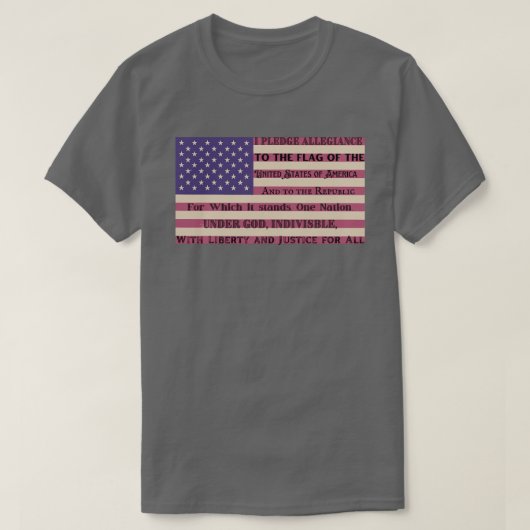 Toezegging van allegiance vlag t-shirt (Design voorkant)