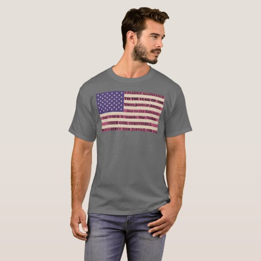 Toezegging van allegiance vlag t-shirt (Voorkant volledig)