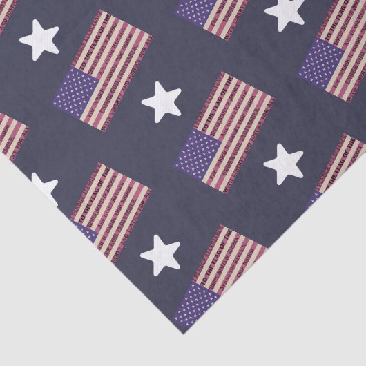 Toezegging van allegiance vlag tissuepapier (Detail)