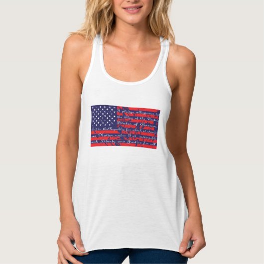 Toezegging van Allegience American Flag Tanktop (Voorkant)