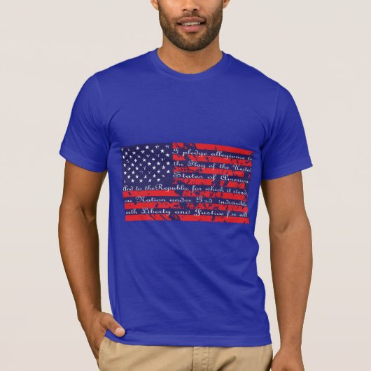 Toezegging van de Amerikaanse vlag Allegiance T-shirt (Voorkant)