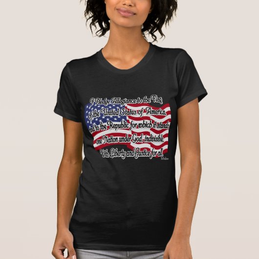 Toezegging van legitiem met Amerikaanse vlag T-shirt (Voorkant)
