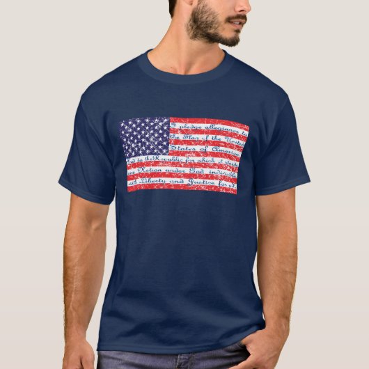 Toezegging van legitimering in de Amerikaanse vlag T-shirt (Voorkant)