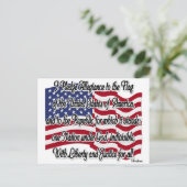 Toezegging van legitimering met Amerikaanse vlag Briefkaart (Staand voorkant)