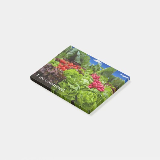 Toezegging voor groenten post-it® notes (Schuin)