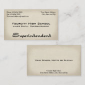 toezichthoudend Visitekaartje (Voorkant / Achterkant)