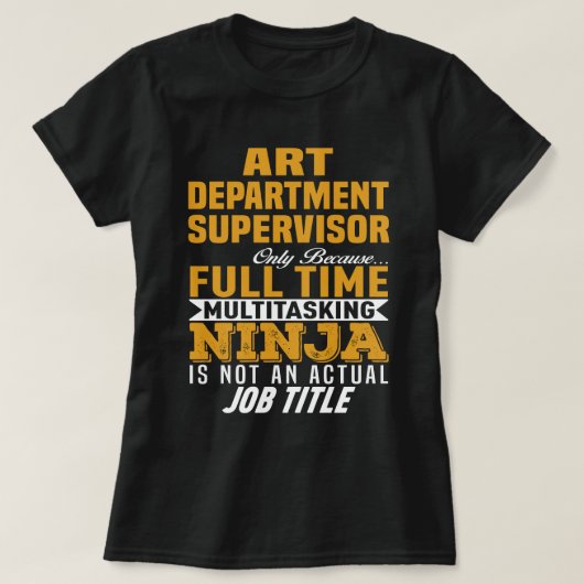 toezichthouder op de kunstafdeling t-shirt (Design voorkant)