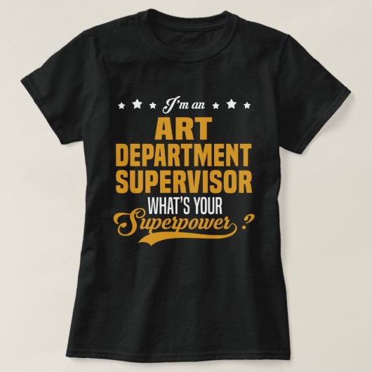 toezichthouder op de kunstafdeling t-shirt (Design voorkant)