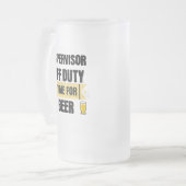 Toezichthouder van dienst. Tijd voor bier Matglas Bierpul (Voorkant links)