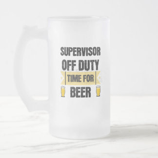 Toezichthouder van dienst. Tijd voor bier Matglas Bierpul