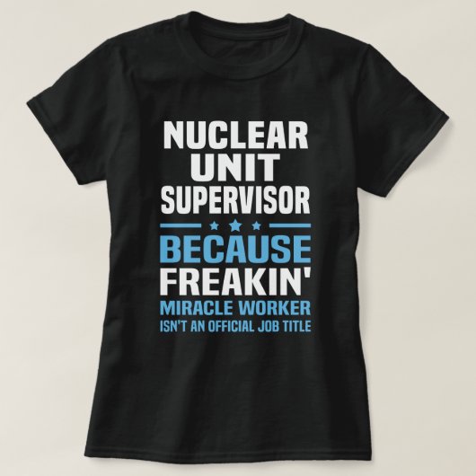 Toezichthouder voor nucleaire eenheid t-shirt (Design voorkant)
