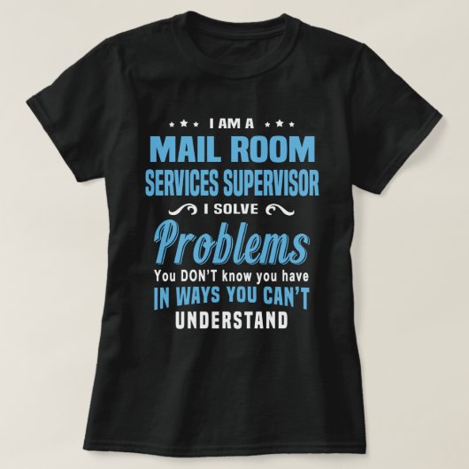 toezichthouder voor postkamerdiensten t-shirt (Design voorkant)