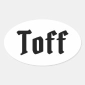 Toff Ovale Sticker (Voorkant)
