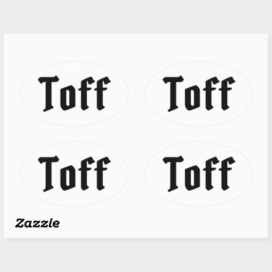 Toff Ovale Sticker (Vel)
