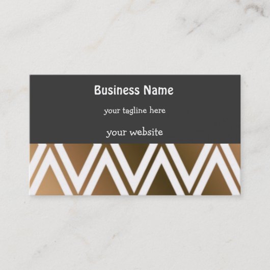 Toffee Brown en White Diamonds Visitekaartje (Voorkant)