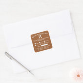 Toffee Brown Food Allergy Alert Bakery Sticker (Envelop)