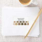 Toffee Bruine en Witte Diamanten Etiket (Insitu)