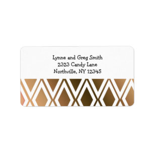 Toffee Bruine en Witte Diamanten Etiket