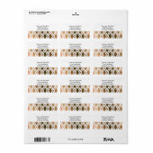 Toffee Bruine en Witte Diamanten Etiket (Full Sheet)