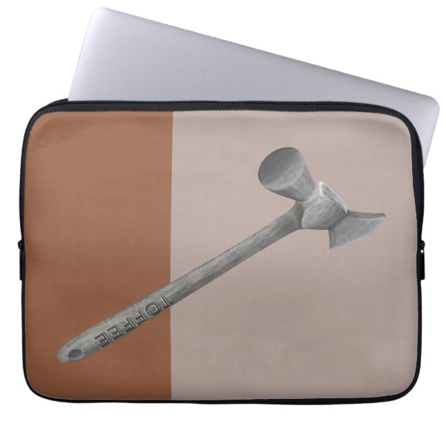 Toffee hamer illustratie laptop sleeve (Voorkant)