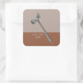 Toffee hamer illustratie vierkante sticker (Tas)