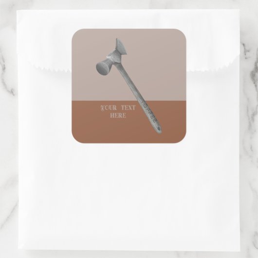 Toffee hamer illustratie vierkante sticker (Tas)