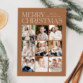 Toffee Modern Kerstmis 9 Fotocollage Feestdagenkaart