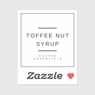 Toffee Nut Siroop Sticker