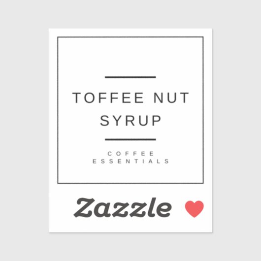 Toffee Nut Siroop Sticker (Vel)