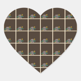 Toffee Roos Hart Sticker