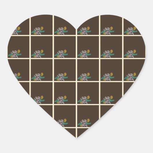 Toffee Roos Hart Sticker (Voorkant)