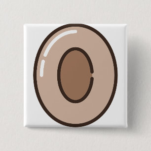 toffee vierkante button 5,1 cm