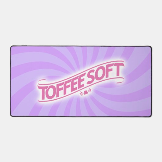 ToffeeSoft Logo Desk Mat - Roze (Voorkant)
