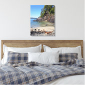 Tofino BC geïsoleerd strand Canvas Afdruk (Insitu (Slaapkamer))