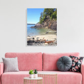 Tofino BC geïsoleerd strand Canvas Afdruk (Insitu (Woonkamer))
