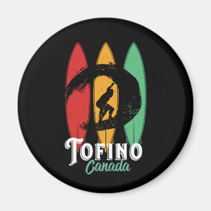 Tofino Canada Beach Retro Surfing Magneet