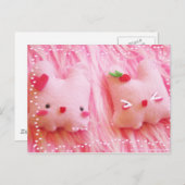 Tofu Bunny Plushie Edition Briefkaart (Voorkant / Achterkant)