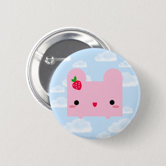 Tofu Bunny Ronde Button 5,7 Cm (Voorkant /achterkant)