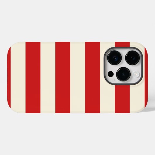 Tofu Cream Postbox Rode strepen Case-Mate iPhone Case (Achterkant (horizontaal))