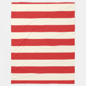 Tofu Cream Postbox Rode strepen Fleece Deken (Voorkant)