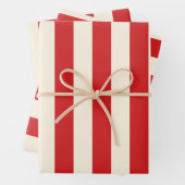 Tofu Cream Postbox Rode strepen Inpakpapier Vel (In situ)